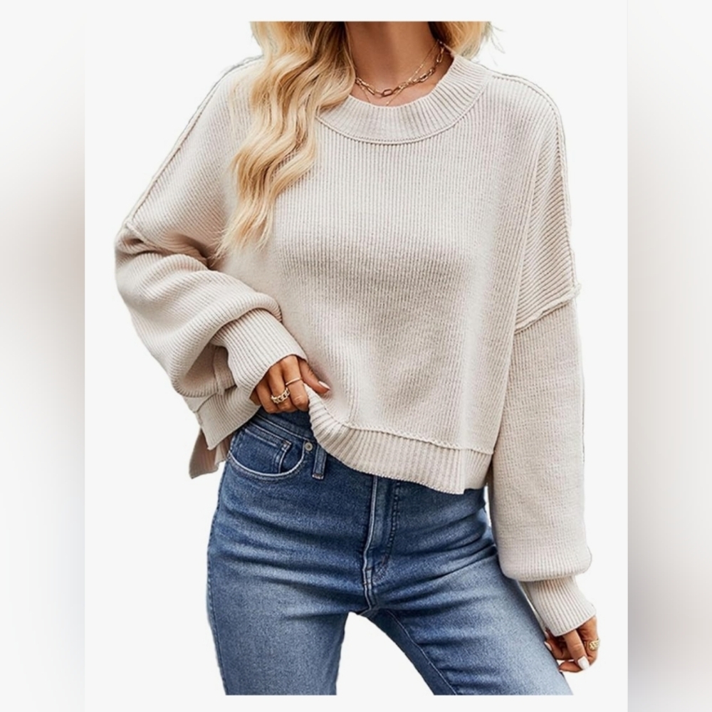 Charlotte Avery Cable Knit Cropped Sweater